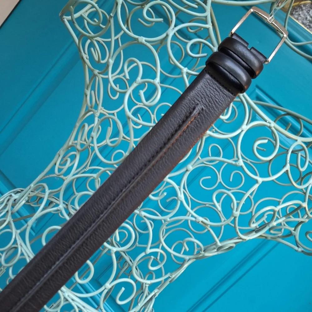 Genuine Leather Embossed Alligator Italian Black Leather Made in Belt